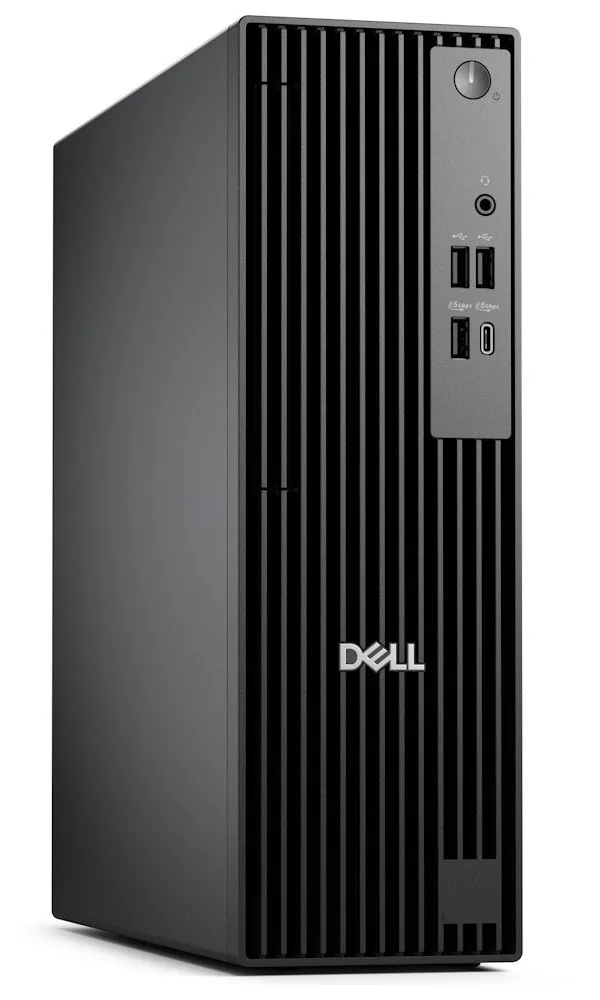 Dell Pro Slim QCS1255 - AI PC - štíhlý desktop Ryzen 7 8700G / až 5.1 GHz - RAM 16 GB - SSD 512 GB - NVMe - Radeon 780M - Gigabit Ethernet, Bluetooth, IEEE 802.11ax (Wi-Fi 6E) - Win 11 Pro - monitor: žádný - černá - BTP - s 3 roky ProSupport