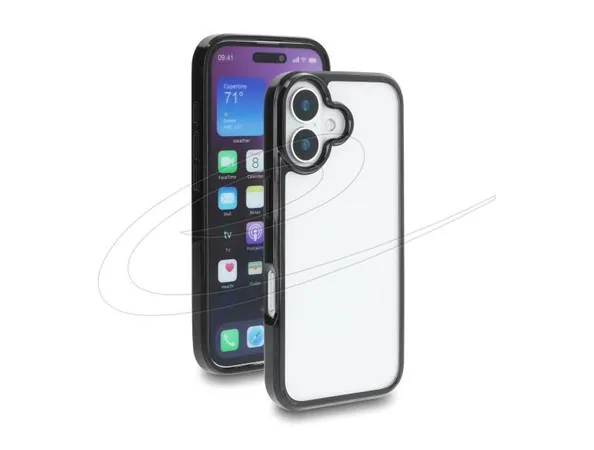 Delock - Zadní kryt pro mobilní telefon - termoplastický polyuretan (TPU), polykarbonát (PC) - pruhledná, cerná - pro Apple iPhone 17