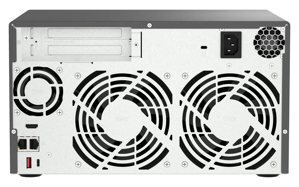 QNAP TVS-h874-i7-32G (12core (i7), ZFS, 32GB RAM, 8x SATA, 2x M.2 NVMe, 2x PCIe, 2x 2,5GbE, HDMI 4K)