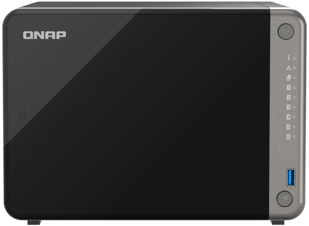 QNAP TS-AI642-8G AI Tower NAS (6-bay 3.5", 8GB(not expandable), 2xHDMI, 2x1GbE, 1x 2.5GbE, 1xPCIe Gen3x2)