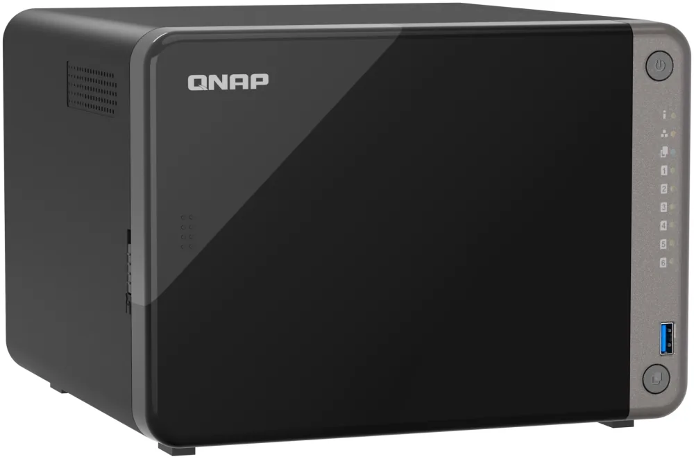 QNAP TS-AI642-8G AI Tower NAS (6-bay 3.5", 8GB(not expandable), 2xHDMI, 2x1GbE, 1x 2.5GbE, 1xPCIe Gen3x2)