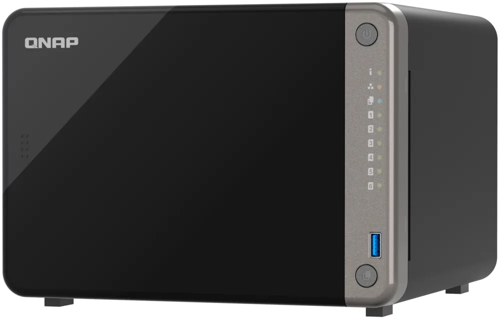 QNAP TS-AI642-8G AI Tower NAS (6-bay 3.5", 8GB(not expandable), 2xHDMI, 2x1GbE, 1x 2.5GbE, 1xPCIe Gen3x2)