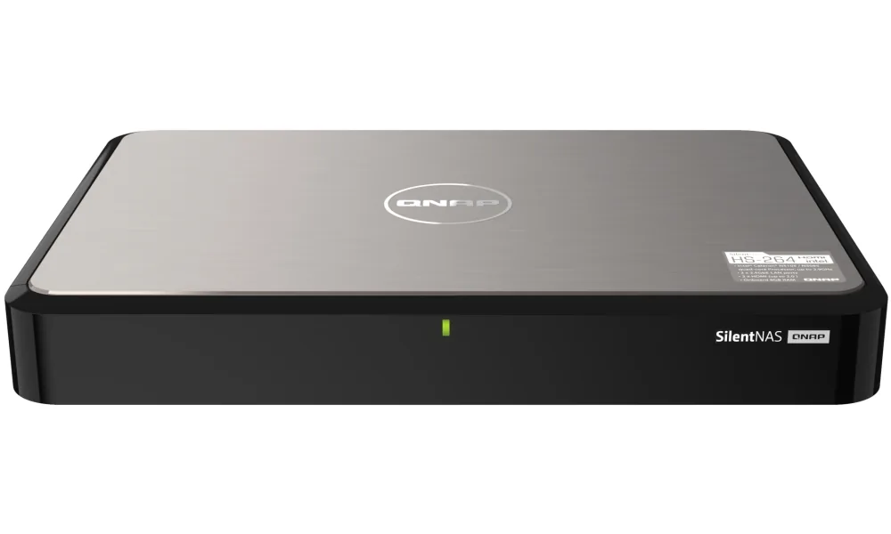 QNAP HS-264-8G (4core 2,9GHz, 8GB RAM, 2x SATA, 2x 2,5GbE, 2x HDMI 4K, 2x USB, tichý)