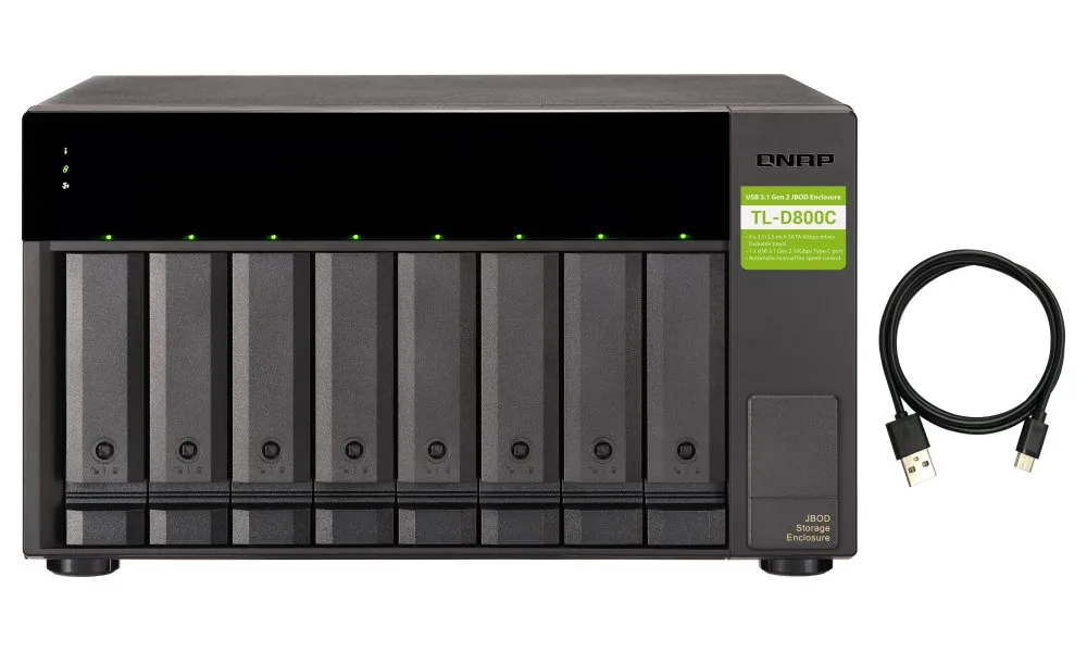 QNAP TL-D800C - úložná jednotka JBOD USB 3.2 (8x SATA), desktop