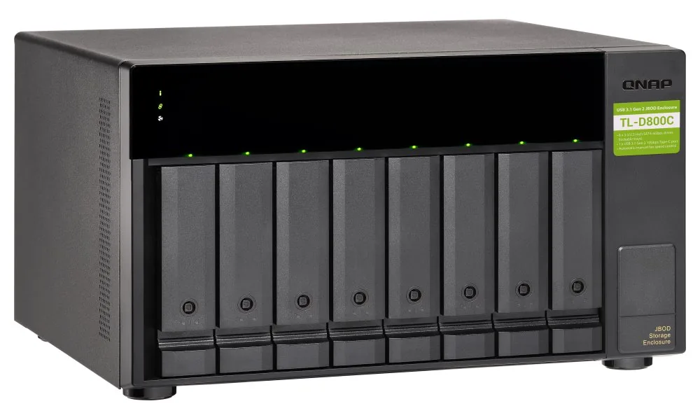 QNAP TL-D800C - úložná jednotka JBOD USB 3.2 (8x SATA), desktop