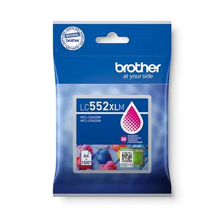 Brother originální ink LC552XLM, magenta, 1500str.