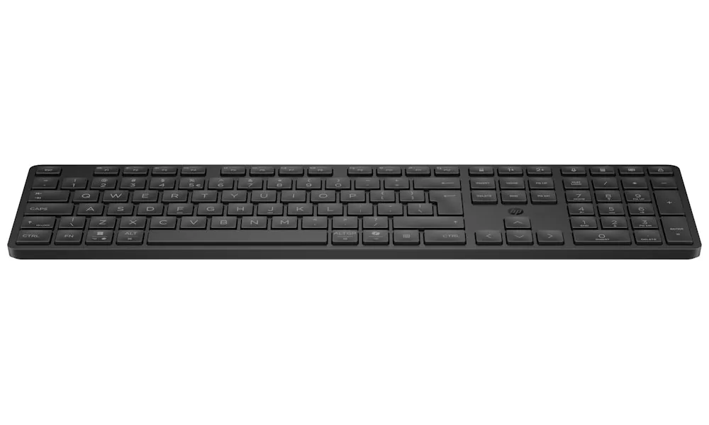 HP 495k - Klávesnice - duálním režimu, 3-zónovém uspořádání, vícedotyková zařízení, nízký profil stisku kláves - bezdrátový - Bluetooth, 2.4 GHz - česká/slovenská - černá