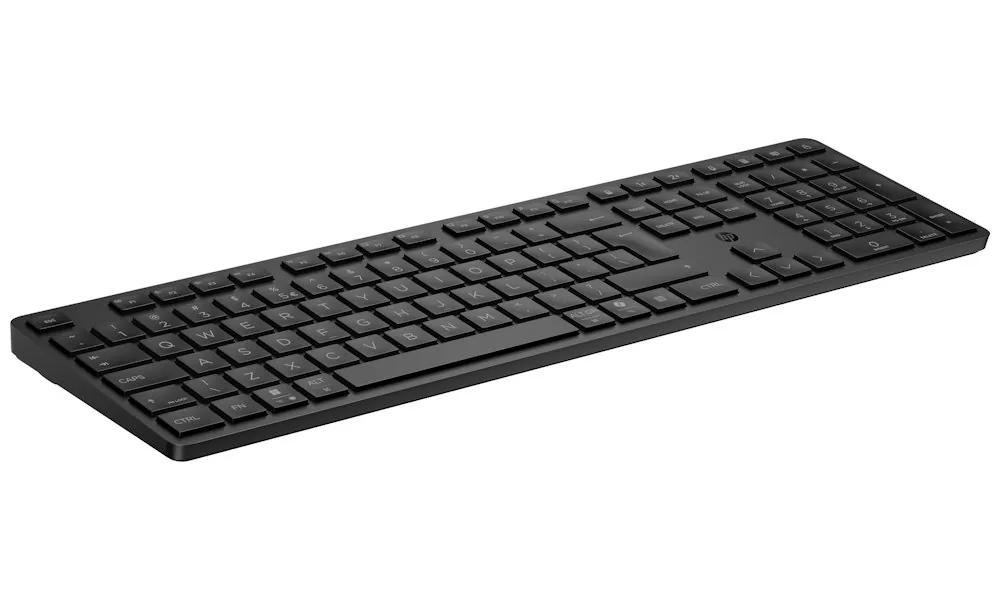 HP 495k - Klávesnice - duálním režimu, 3-zónovém uspořádání, vícedotyková zařízení, nízký profil stisku kláves - bezdrátový - Bluetooth, 2.4 GHz - česká/slovenská - černá