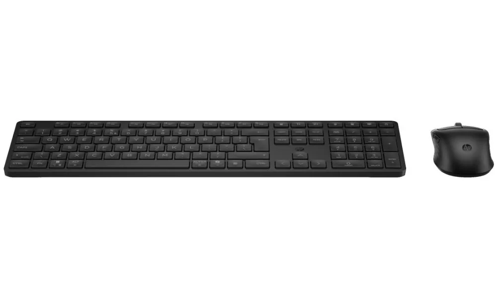 HP 495C - Sada klávesnice a myši - duální režim, více zařízení, rozložení ve 3 zónách, nízký zdvih kláves - 100% - full size - bezdrátový - USB, 2.4 GHz - česká/slovenská - černá