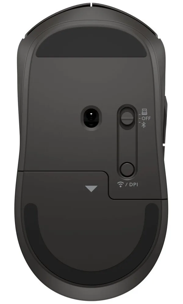 HP 405 - Myš - tichý - pravák a levák - optický - 5 tlačítka - bezdrátový - Bluetooth 5.2, 2.4 GHz - bezdrátový přijímač USB - černá
