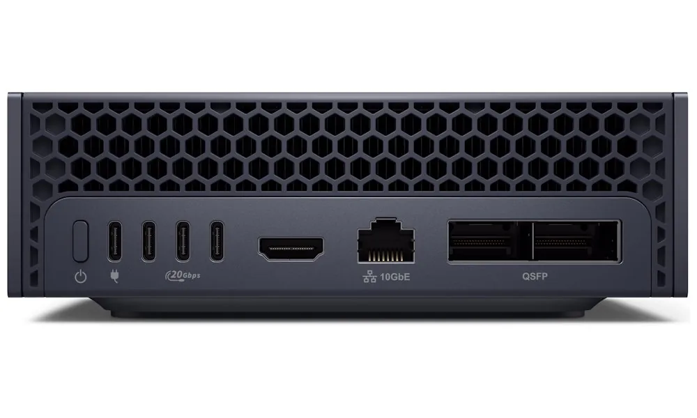 Dell Pro Max with GB10 FCM1253 - AI PC - mikro 1 x GB10 Grace Blackwell Superchip Cortex-A725 + Cortex-X925 - RAM 128 GB - SSD 2 TB - NVMe, QLC - NVIDIA Blackwell - Bluetooth, 10 Gigabit Ethernet, 200 Gigabit Ethernet, IEEE 802.11ax (Wi-Fi 6), IEEE 802.11