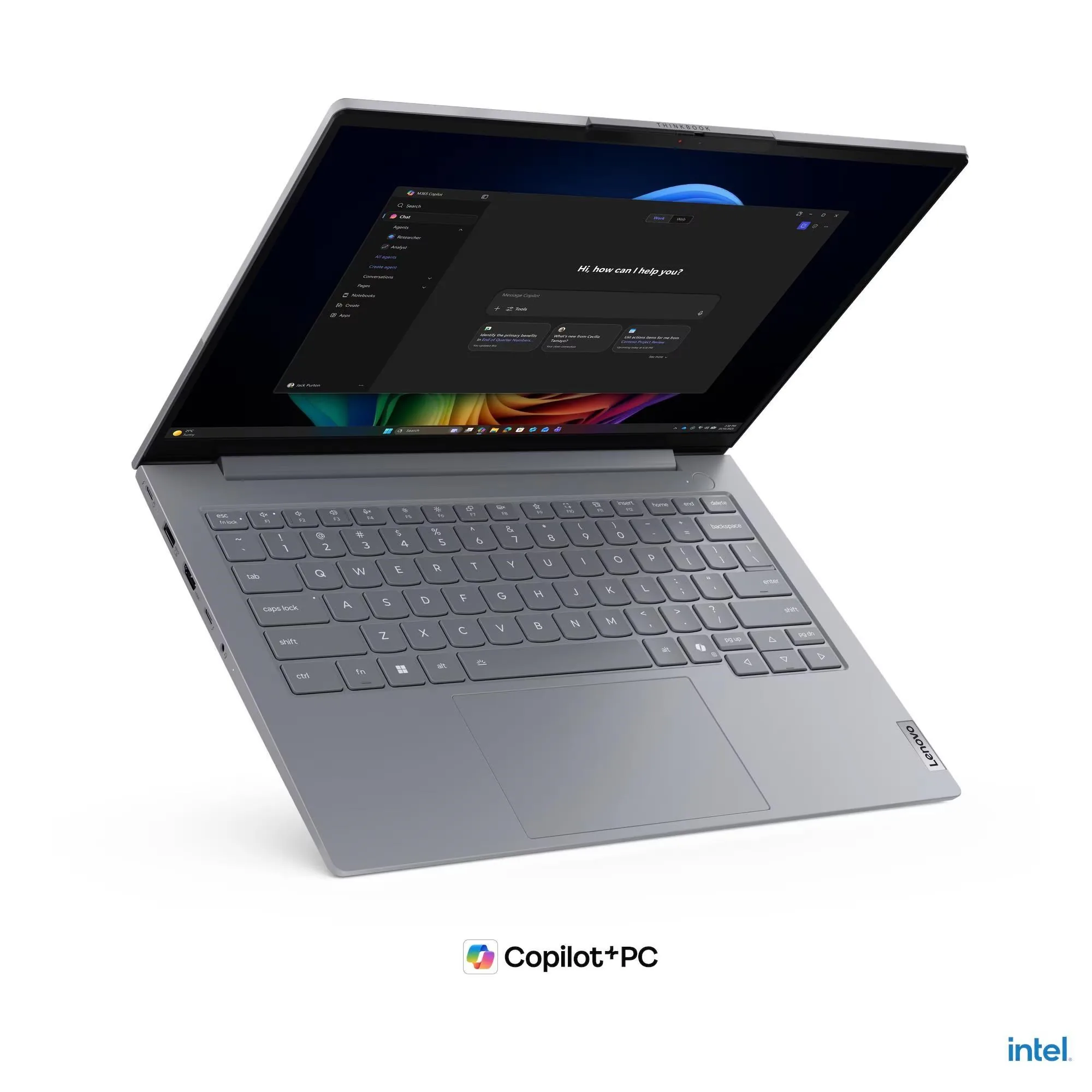 Lenovo ThinkBook 14 G9 IPL 21UX - Copilot+ PC - Intel Core Ultra 5 - 325 / až 4.5 GHz - Win 11 Pro - Intel Graphics - 16 GB RAM - 512 GB SSD NVMe - 14" IPS 1920 x 1200 - Gigabit Ethernet - Wi-Fi 7, Bluetooth - arktická šeď - kbd: česká/slovenská - s 3 rok