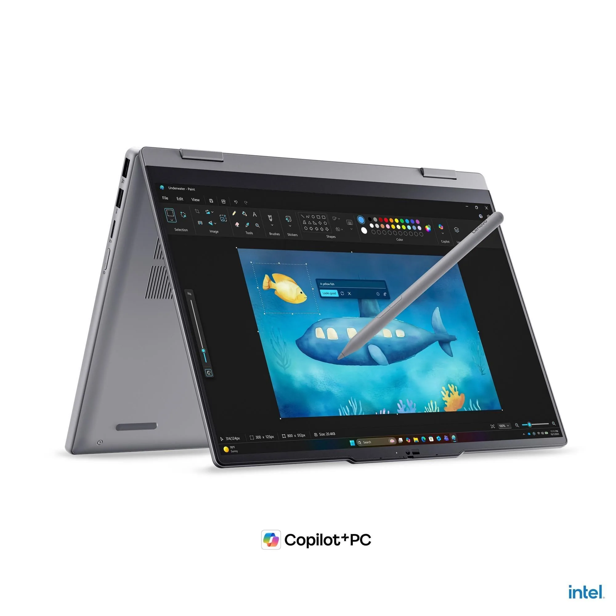 Lenovo ThinkBook 14 2-in-1 G6 IPL 22AR - Copilot+ PC - překlopitelný design - Intel Core Ultra 5 - 325 / až 4.5 GHz - Win 11 Pro - Intel Graphics - 16 GB RAM - 512 GB SSD NVMe - 14" IPS dotykový displej 1920 x 1200 - Wi-Fi 7, Bluetooth - měsíčně šedá ve d