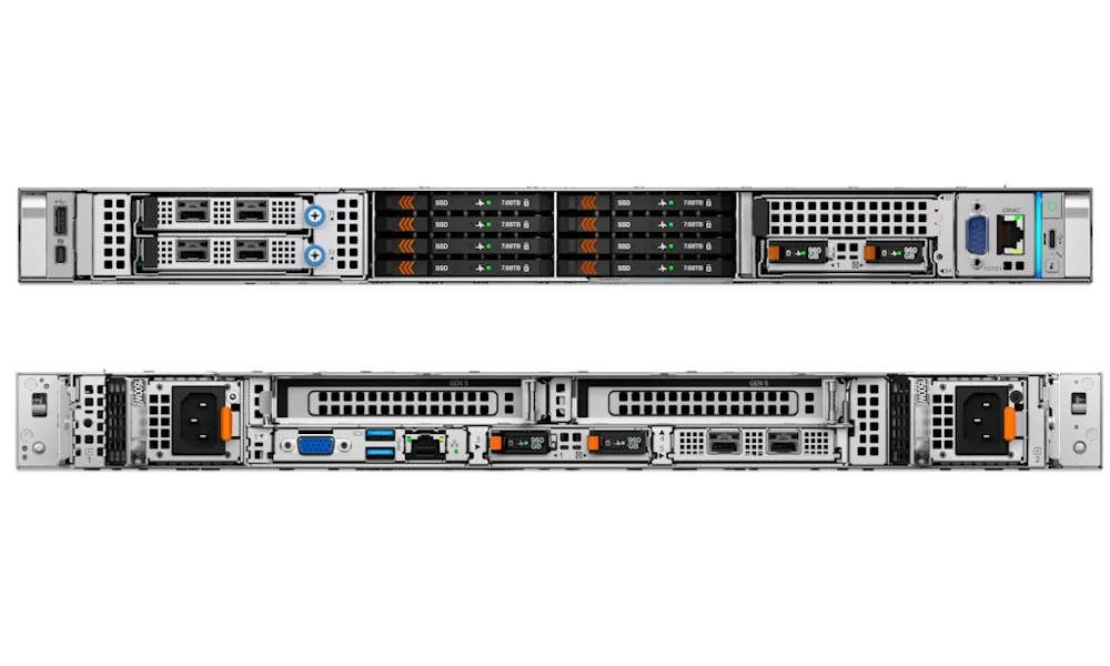 Dell PowerEdge R470 - Server - instalovatelný do racku 1U - 1-směrný - 1 x Xeon 6507P / až 4.3 GHz - RAM 32 GB - SAS - vyměnitelný za chodu 2.5" zásuvka(y) - SSD 480 GB - Matrox G200 - Gigabit Ethernet, 10 Gigabit Ethernet - žádný OS - monitor: žádný - če