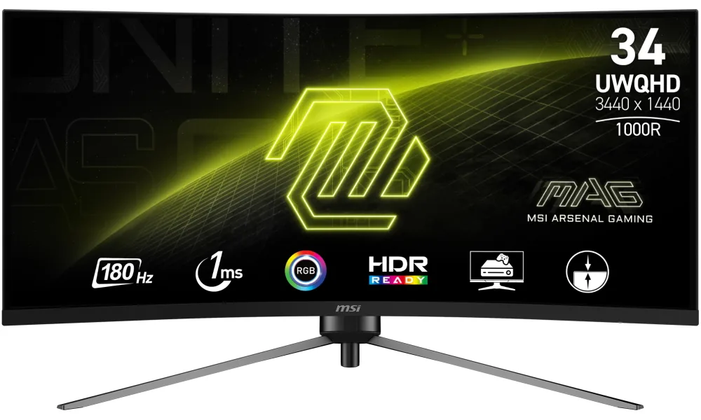 MSI MAG/345CQR/34"/VA/wQHD/180Hz/1ms/Černá/3R