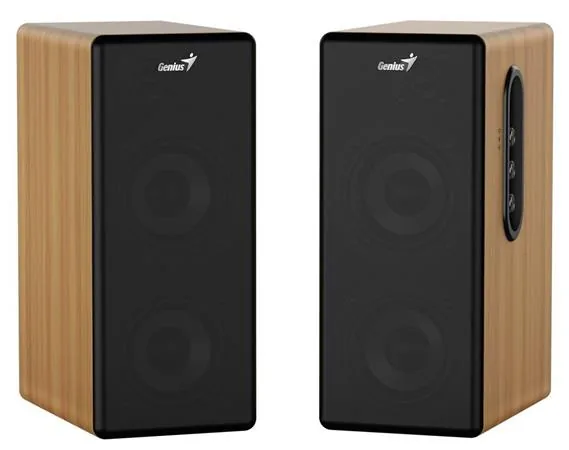 Genius reproduktory SP-HF1220BT, 2.0, 45W, hnědá - černá, Bluetooth