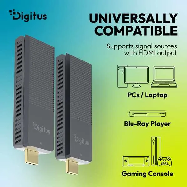 DIGITUS 4K/60Hz Wireless HDMI Extender Set, 150m, grey