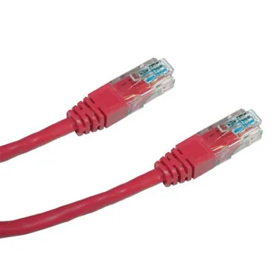 DATACOM patch cord UTP cat5e 0,25M červený