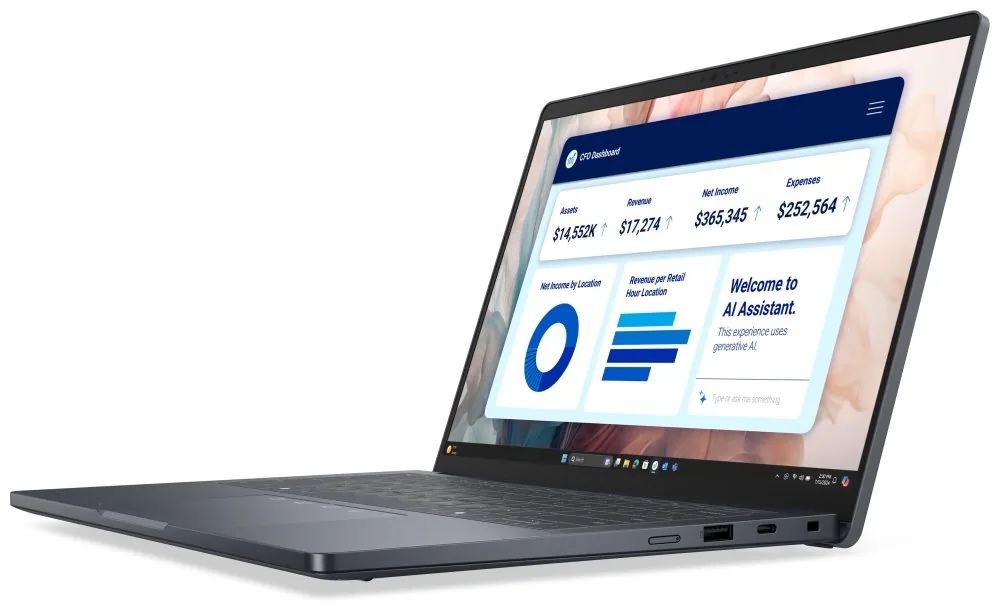 Dell Pro 14 Premium PA14250 - Copilot+ PC - Intel Core Ultra 7 - 266V / až 5 GHz - Intel Evo vPro Enterprise Platform - Win 11 Pro - Intel Arc Graphics 140V - 16 GB RAM - 512 GB SSD NVMe, TLC, Class 35 - 14" IPS 1920 x 1200 (Full HD Plus) - Wi-Fi 7 - magn