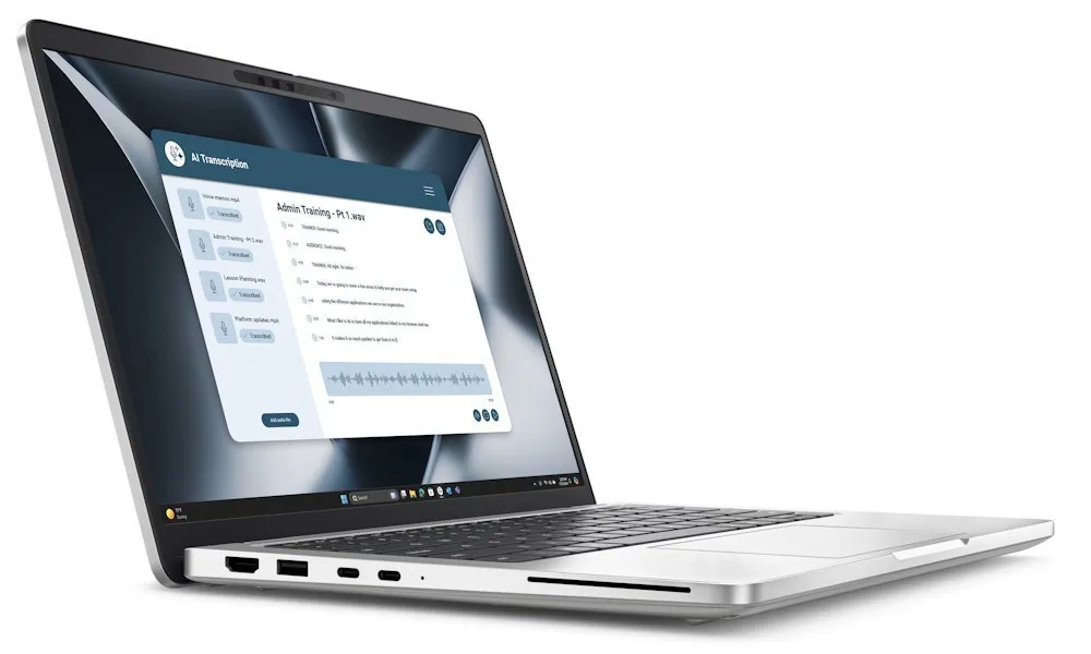 Dell Pro 13 Plus PB13255 - AI PC - AMD Ryzen 5 Pro - 230 / až 4.9 GHz - Win 11 Pro - Radeon 760M - 16 GB RAM - 512 GB SSD NVMe - 13.3" IPS 1920 x 1200 (Full HD Plus) - NFC, Wi-Fi 7 - platinová stříbrná - BTP - s 3 roky ProSupport