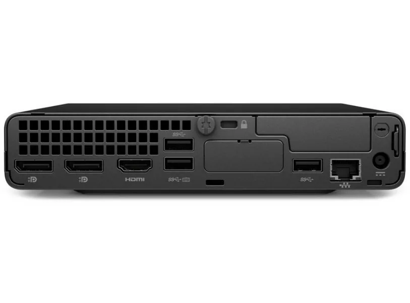 HP Pro 400 G9 - Mini Core i3 i3-14100T / až 4.4 GHz - RAM 8 GB - SSD 512 GB - NVMe - UHD Graphics 730 - Gigabit Ethernet, IEEE 802.11ax (Wi-Fi 6E), Bluetooth 5.3 - Win 11 Home - monitor: žádný - klávesnice: česká/slovenská - černý konektor