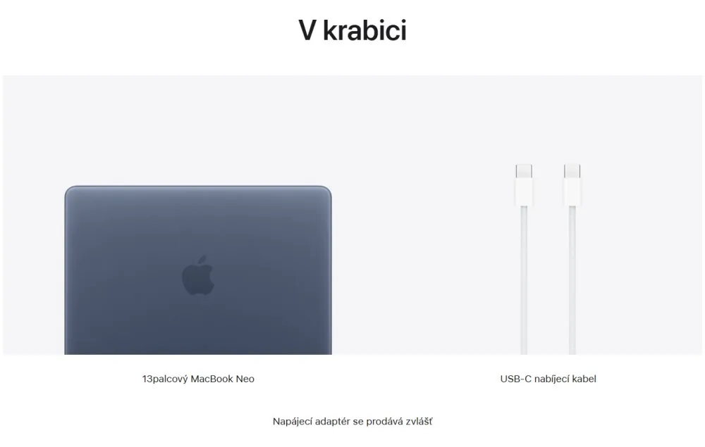 MacBook Neo 13" A18P 6C CPU/5C GPU/8G/512/CZ/IND