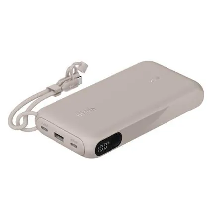 Belkin BOOST CHARGE USB-C Power Delivery PowerBanka s displejem, 20000mAh, 20W, písečná