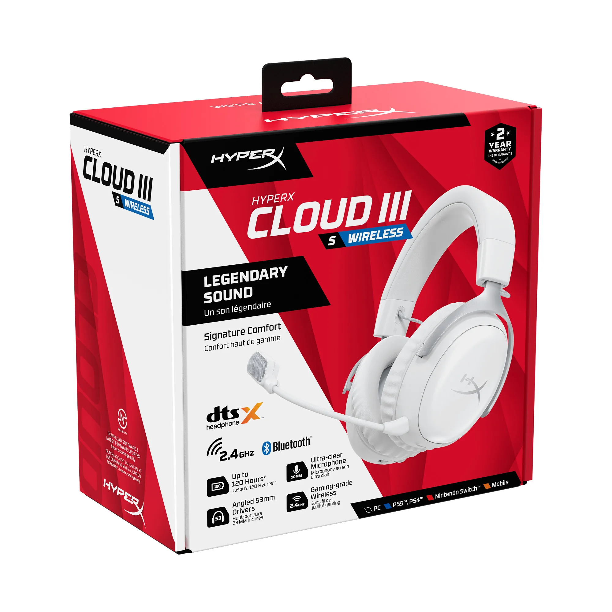 HyperX Cloud III S Wireless White Gaming Headset WHT