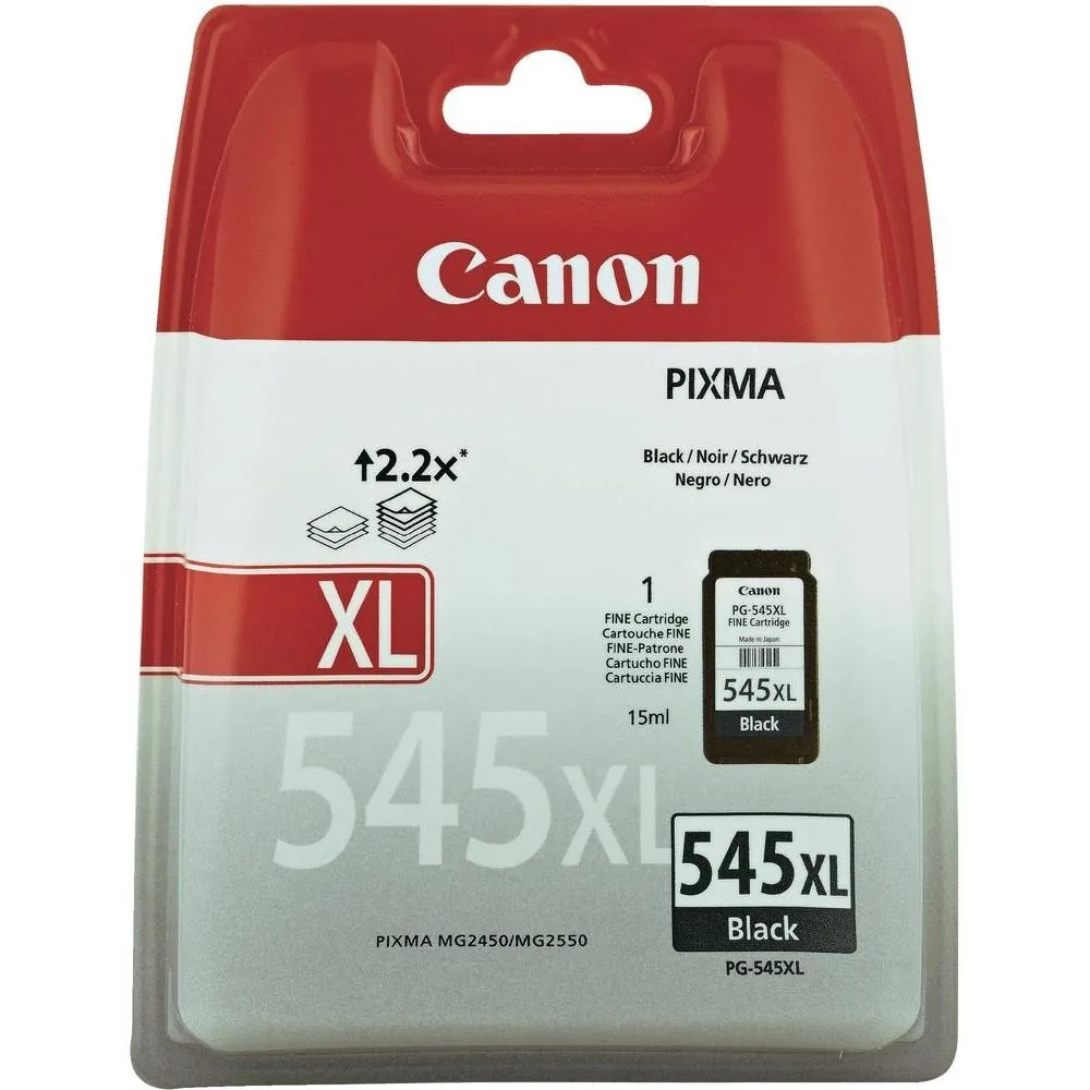 Canon PG-545XL - 15 ml - Vysoká výtěžnost - černá - originální - inkoustová cartridge - pro PIXMA TR4551, TR4650, TR4651, TS3350, TS3351, TS3352, TS3355, TS3450, TS3451, TS3452