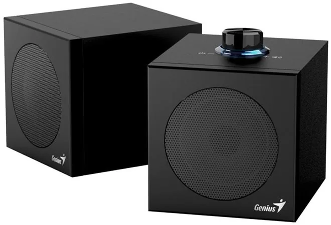 Genius reproduktory SP-HF300U, 4W, černé, dřevěné