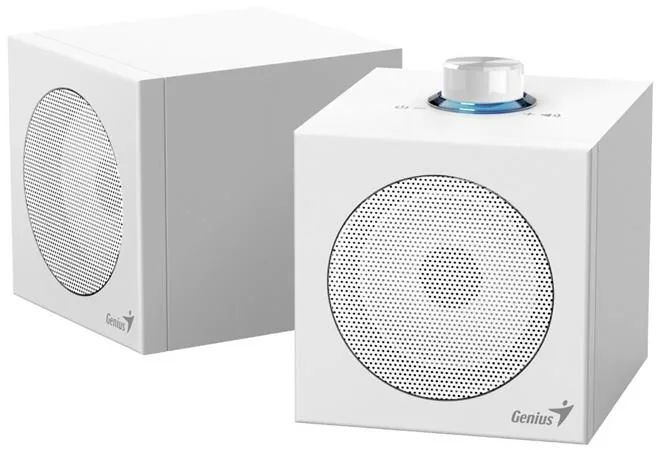 Genius reproduktory SP-HF300U, 4W, bílé, dřevěné