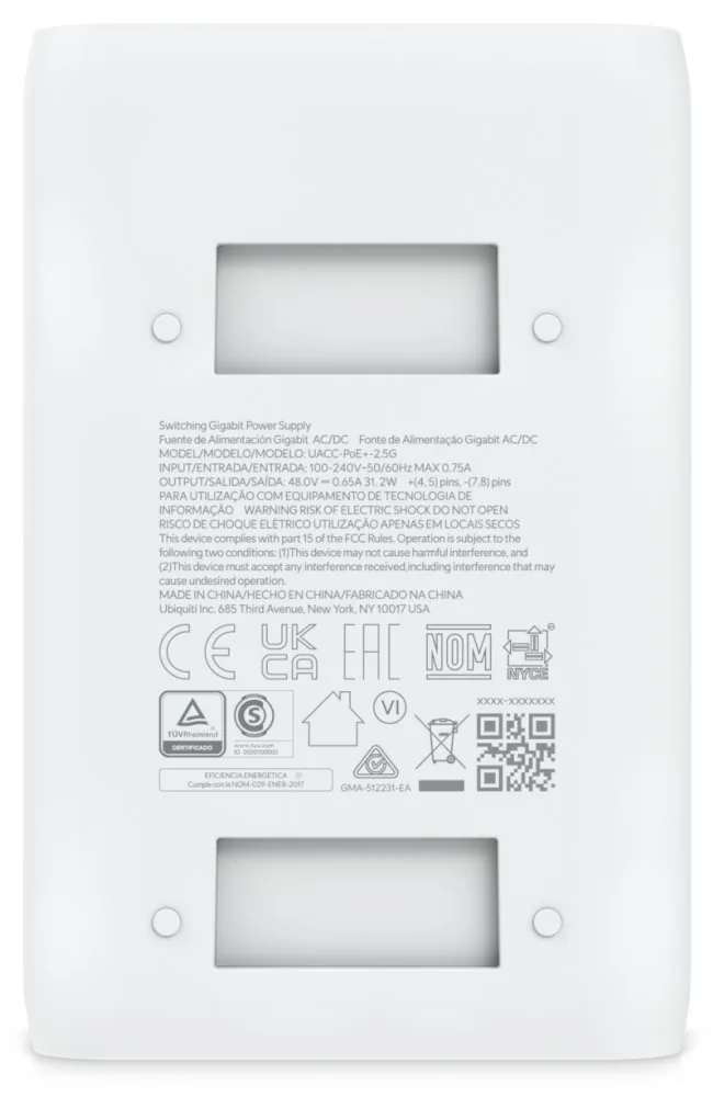 Ubiquiti UniFi - Dávkovač energie - AC 100-240 V - 30 watt - výstupní konektory: 1