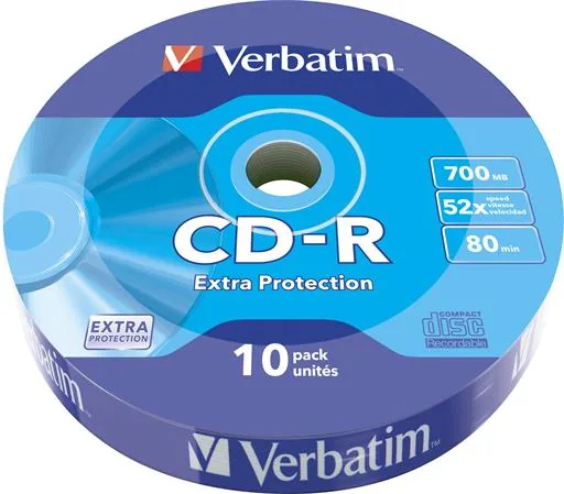 VERBATIM CD-R Verbatim DL 700MB 52x Extra protection 10-spindl RETAIL