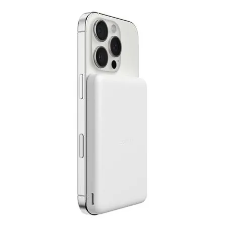 Belkin BOOST CHARGE Qi2 Magnetická Bezdrátová PowerBanka, 5000mAh, slim, bílá