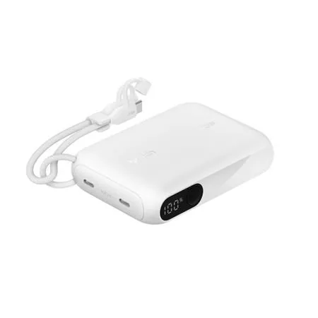 Belkin BOOST CHARGE USB-C Power Delivery PowerBanka s displejem, 10000mAh, 20W, bílá
