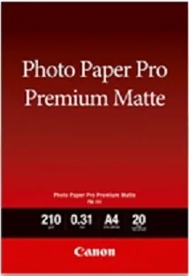 Canon Pro Premium PM-101 - Hladký matný - 310 micron - A3 (297 x 420 mm) - 210 g/m? - 20 listy fotografický papír - pro PIXMA PRO-1, PRO-10, PRO-100