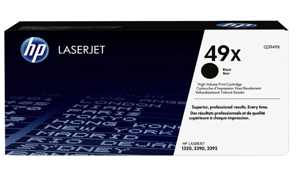 HP 49X - Vysoká výtěžnost - černá - originální - LaserJet - kazeta s barvivem (Q5949X) - pro LaserJet 1320, 1320n, 1320nw, 1320t, 1320tn, 3390, 3392