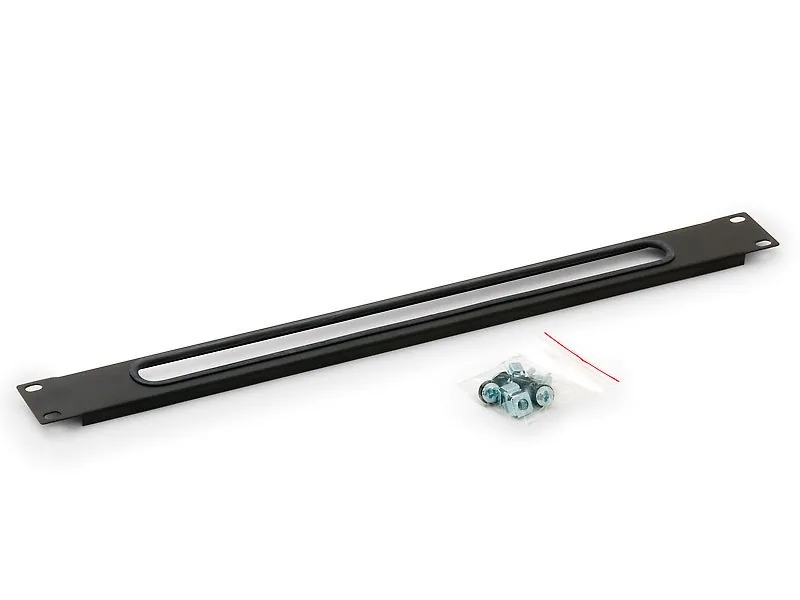 Triton - Panel pro prívod kabelu do racku - prední - RAL 9005 - 1U - 19"