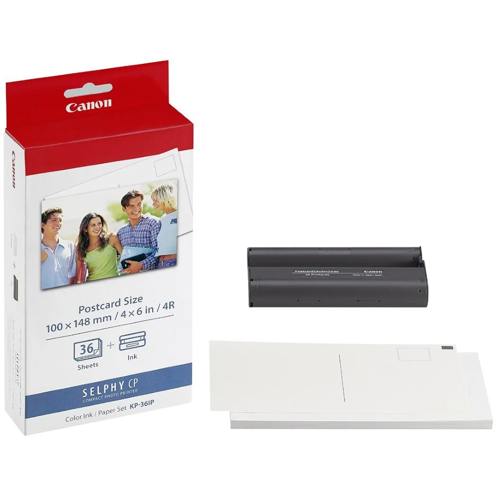 Canon Papír pro termosublimační tiskárny, KP-36IP, termosublimační papír, s inkoustovou kazetou typ 7737A001, bílý, CP-220, 330, 1