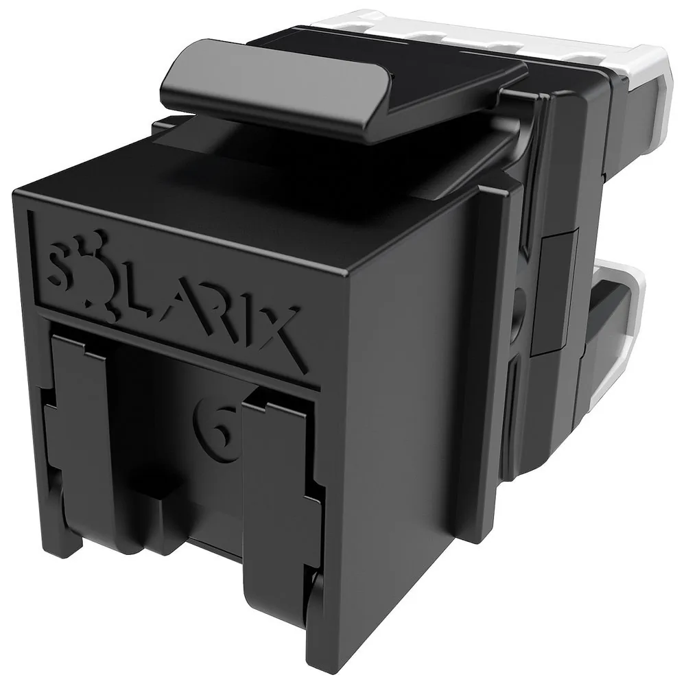 Solarix Rychlozařezávací keystone CAT6 UTP RJ45 černý pro kleště SXKJ-NA-BU SXKJ-6-UTP-BK-NA
