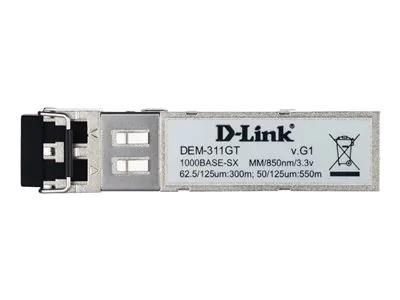 D-Link DEM 311GT - Transceiver modul SFP (mini-GBIC) - 1GbE - 1000Base-SX - multirežim LC - až 550 m - 850 nm - pro DGS 12XX; DXS 1100, 1210, 3400, 3600; Nuclias Cloud-Managed DBS-2000-10, 2000-28, 2000-52