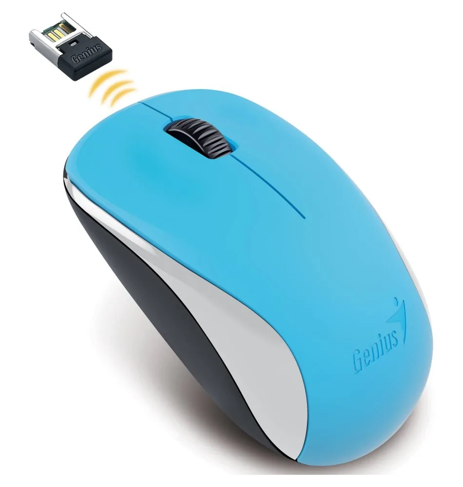 Genius NX-7000/Kancelářská/Optická/1 200 DPI/Bezdrátová USB/Modrá
