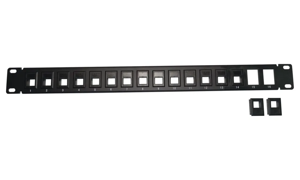 19" modulární patch panel XtendLan 16port, černý