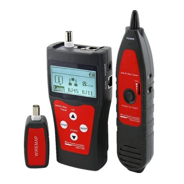 LAN Cable Tester TLCD76 s LCD, koax, Cat3 Cat5E Cat6, UTP STP, USB, sonda