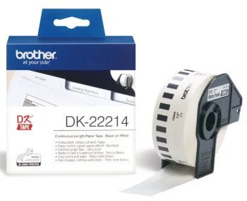 Brother DK-22214 - Bílá - Role (1,2 cm x 30,5 m) termální papír - pro Brother QL-1050, QL-500, QL-550, QL-560, QL-570, QL-600, QL-650, QL-710, QL-720, QL-820