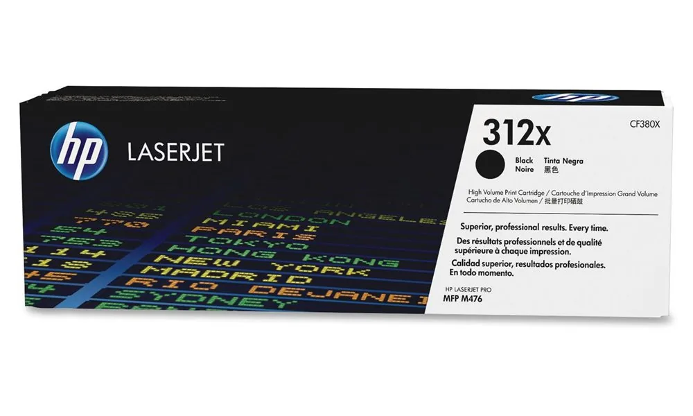 HP 312X - Vysoká výtěžnost - černá - originální - LaserJet - kazeta s barvivem (CF380X) - pro Color LaserJet Pro MFP M476dn, MFP M476dw, MFP M476nw