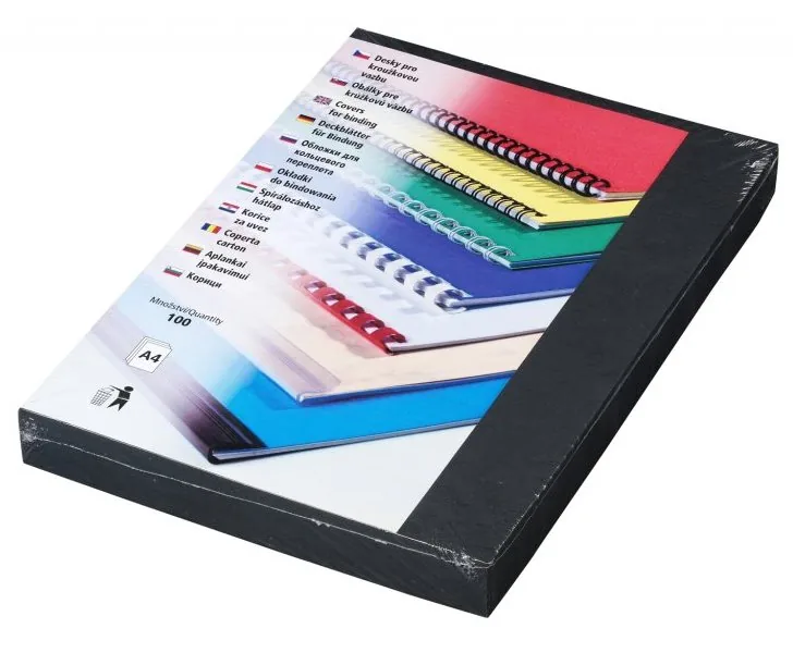 Kartonové desky Delta A4, 230g, černá