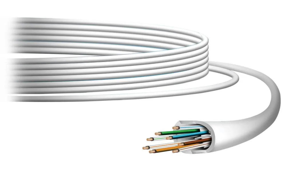 Ubiquiti UniFi - Kabel horizontální - 305 m - 6 mm - UTP - CAT 6 - vnitřní, podložka, pevný - bílá