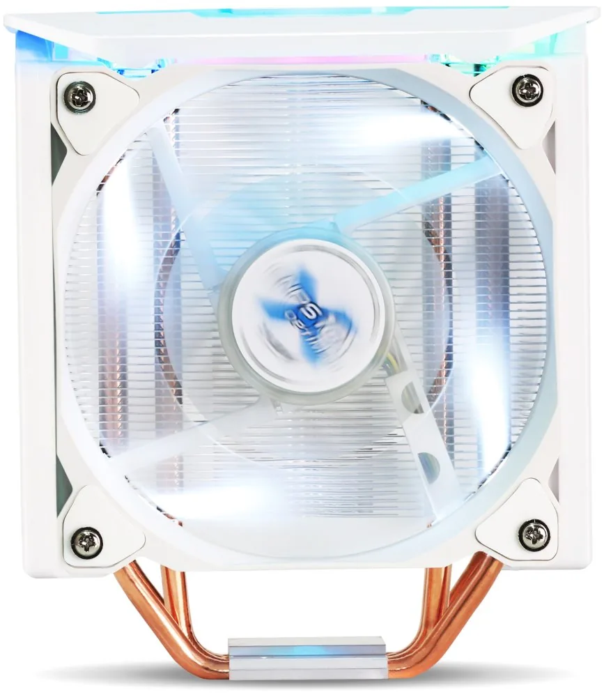 Zalman chladič CPU CNPS10X OPTIMA II 120mm RGB ventilátor heatpipe PWM výška 160mm pro AMD i Intel bílý