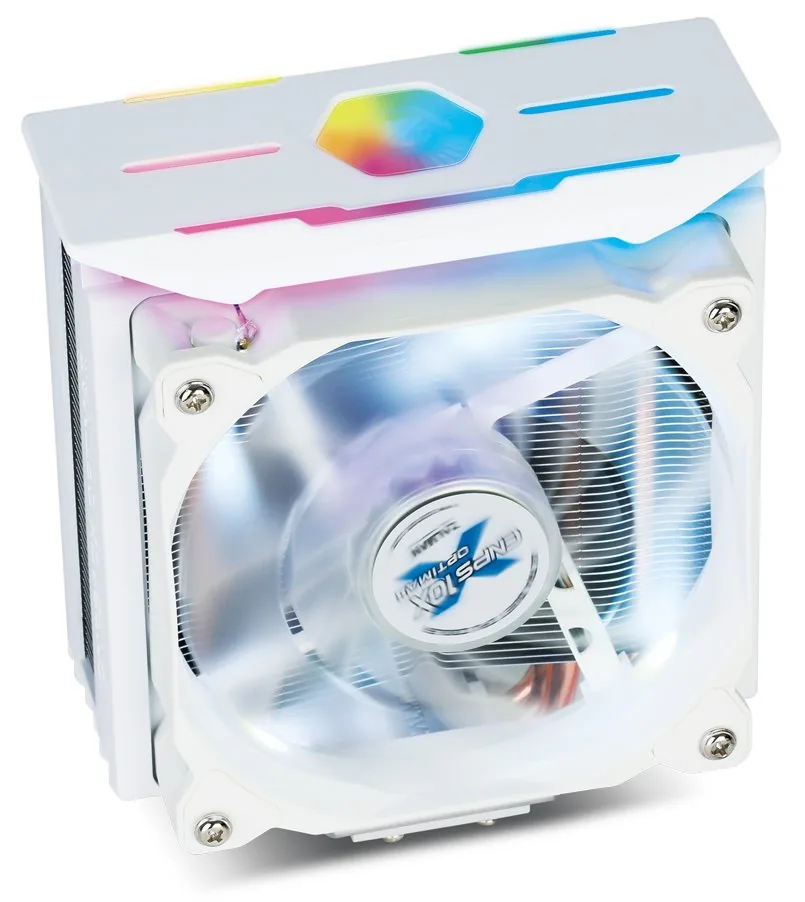 Zalman chladič CPU CNPS10X OPTIMA II 120mm RGB ventilátor heatpipe PWM výška 160mm pro AMD i Intel bílý
